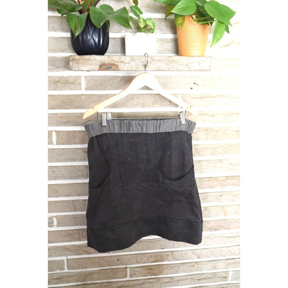 Feral Childe Lagenlook Gray Pocket Skirt Medium M FLAW